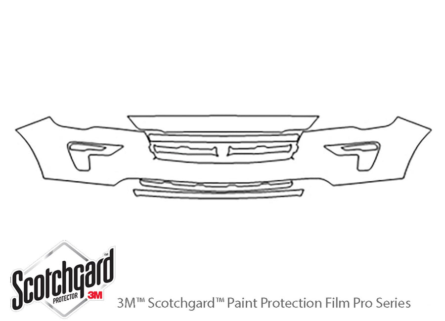 explorer 3M Clear Bra Bumper Precut PPF Diagram