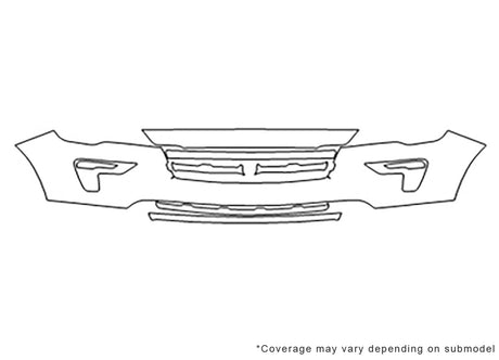 explorer Avery Dennison Clear Bra Bumper Precut PPF Diagram
