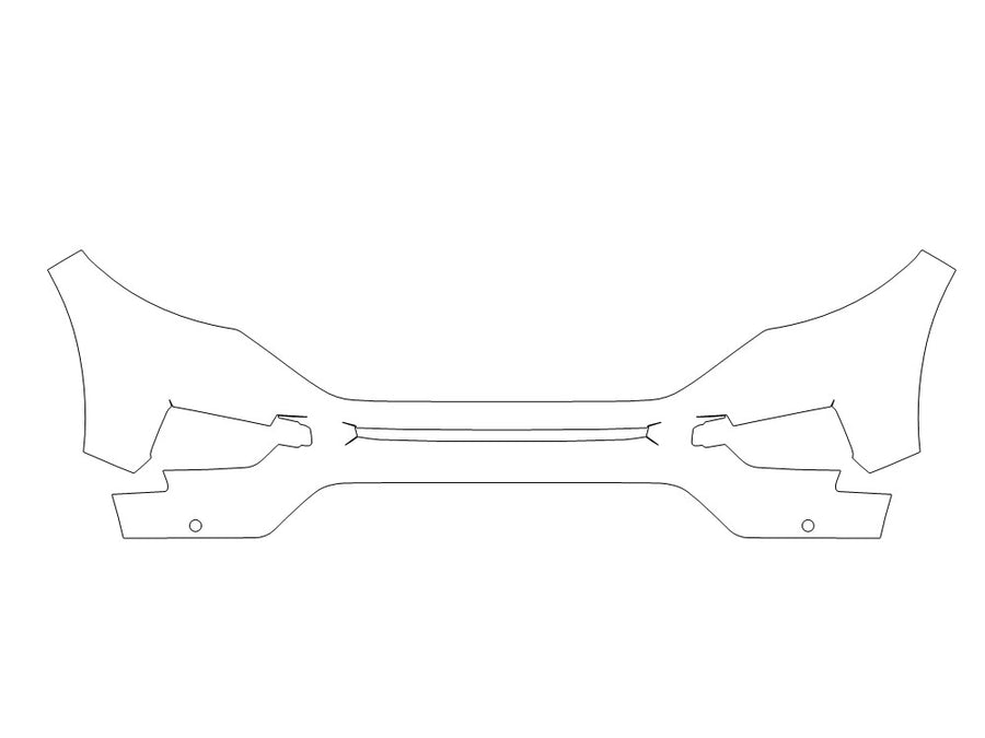explorer Avery Dennison Clear Bra Bumper Precut PPF Diagram