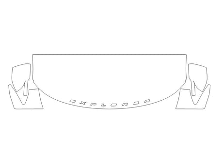 explorer Avery Dennison Clear Bra Hood Precut PPF Diagram