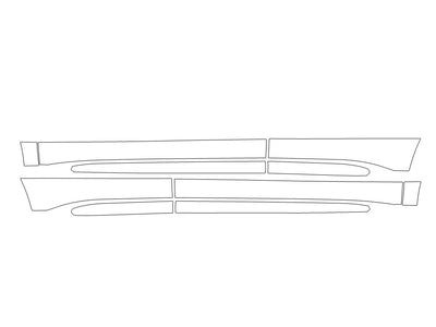 explorer 3M Clear Bra Door Cup Precut PPF Diagram