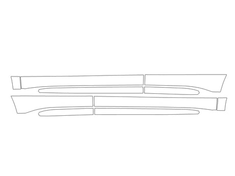 explorer 3M Clear Bra Door Cup Precut PPF Diagram