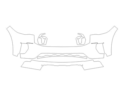 explorer 3M Clear Bra Bumper Precut PPF Diagram
