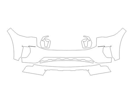explorer 3M Clear Bra Bumper Precut PPF Diagram