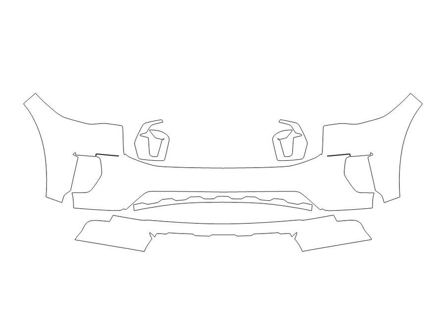 explorer Avery Dennison Clear Bra Bumper Precut PPF Diagram
