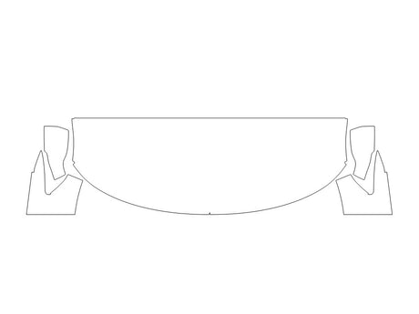 explorer 3M Clear Bra Hood Precut PPF Diagram