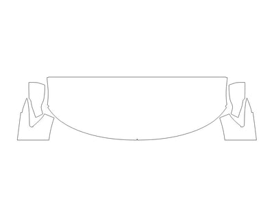 explorer Avery Dennison Clear Bra Hood Precut PPF Diagram