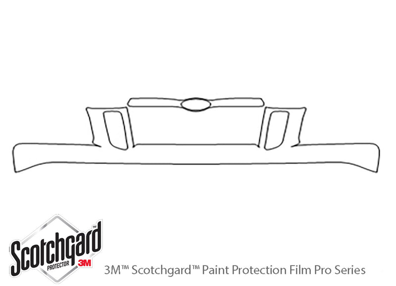 explorer sport trac 3M Clear Bra Bumper Precut PPF Diagram