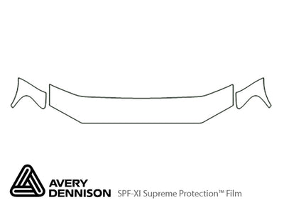 explorer sport trac Avery Dennison Clear Bra Hood Precut PPF Diagram