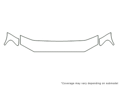 explorer sport trac 3M Clear Bra Hood Precut PPF Diagram