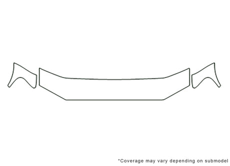 explorer sport trac Avery Dennison Clear Bra Hood Precut PPF Diagram