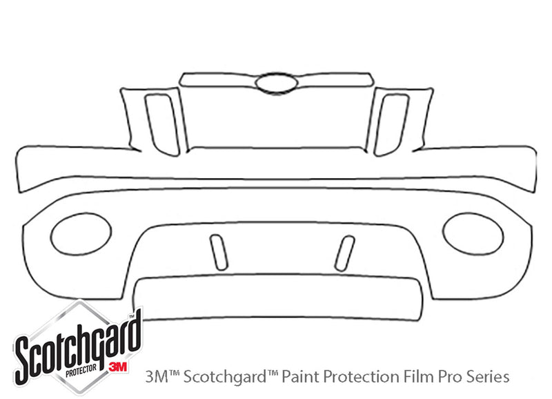 explorer sport trac 3M Clear Bra Bumper Precut PPF Diagram