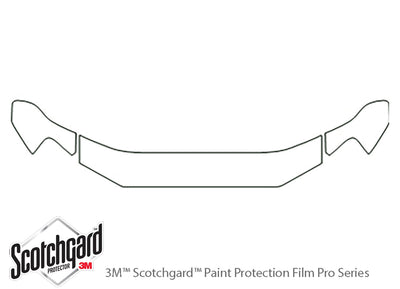 explorer sport trac 3M Clear Bra Hood Precut PPF Diagram