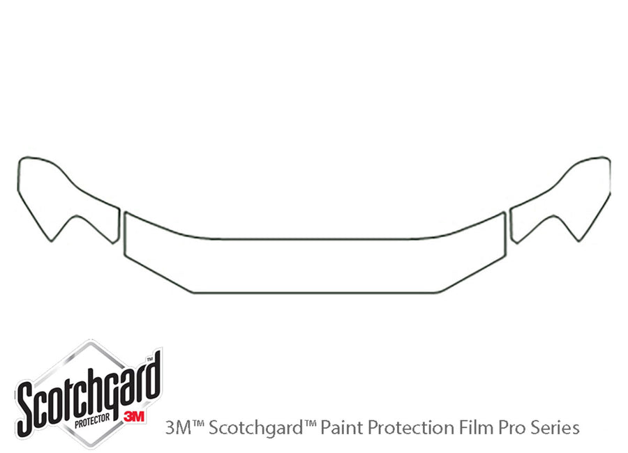 explorer sport trac 3M Clear Bra Hood Precut PPF Diagram