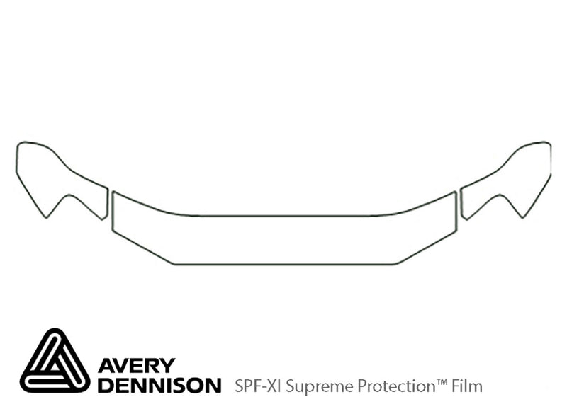 explorer sport trac Avery Dennison Clear Bra Hood Precut PPF Diagram