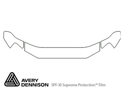 explorer sport trac Avery Dennison Clear Bra Hood Precut PPF Diagram