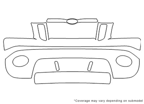explorer sport trac 3M Clear Bra Bumper Precut PPF Diagram
