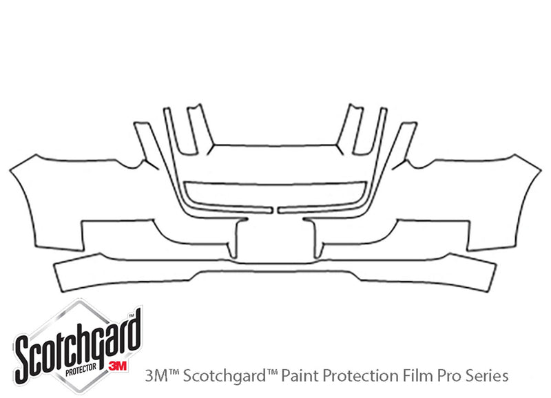 explorer sport trac 3M Clear Bra Bumper Precut PPF Diagram