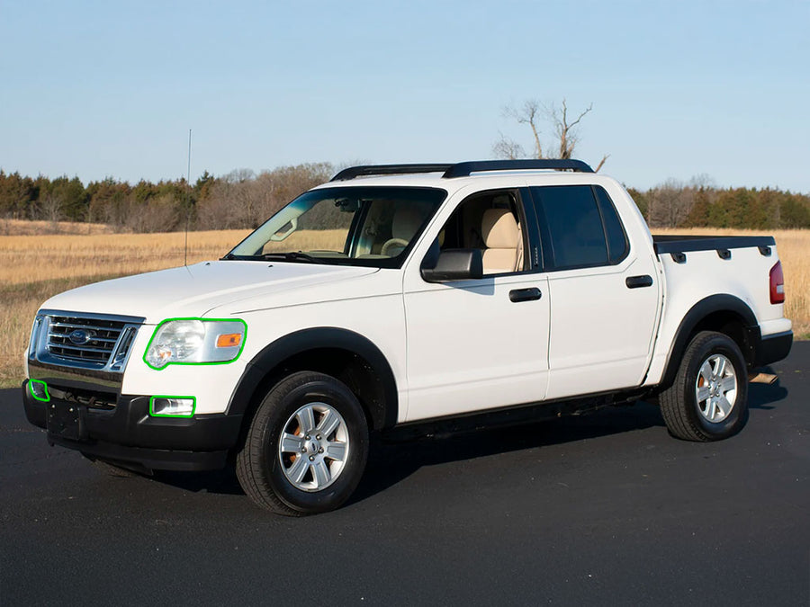 ford explorer sport trac 2007-2010 Headlight Protection Installation Location