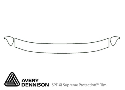 f-150 Avery Dennison Clear Bra Hood Precut PPF Diagram