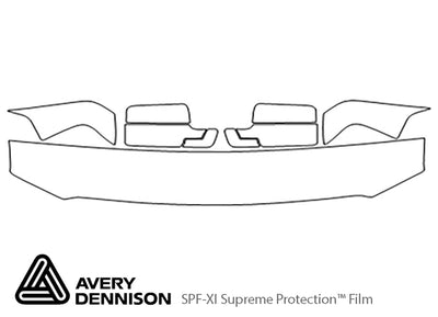 f-150 Avery Dennison Clear Bra Hood Precut PPF Diagram
