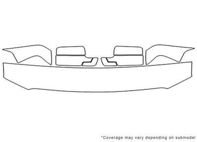 f-150 3M Clear Bra Hood Precut PPF Diagram