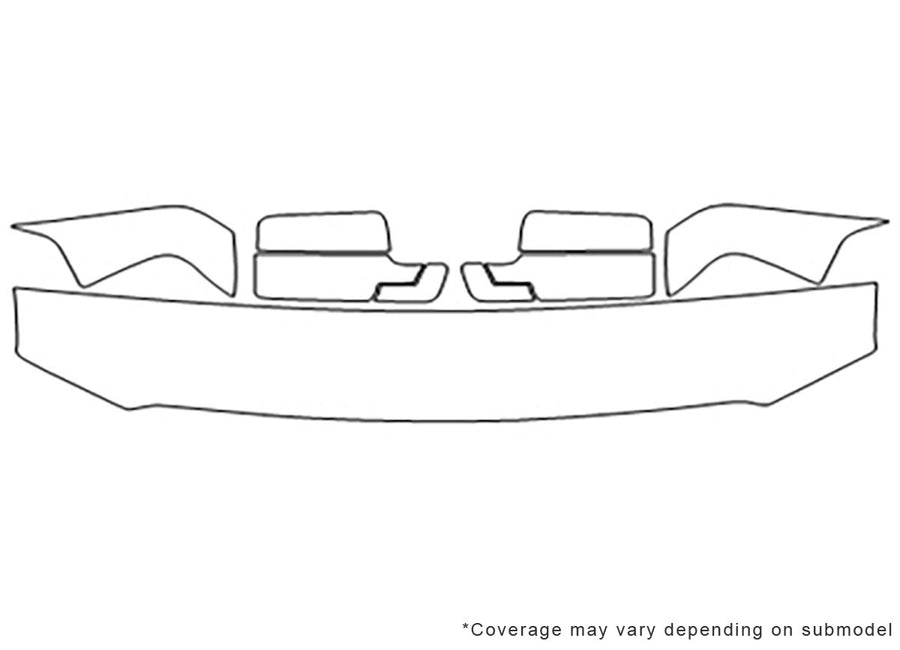f-150 3M Clear Bra Hood Precut PPF Diagram
