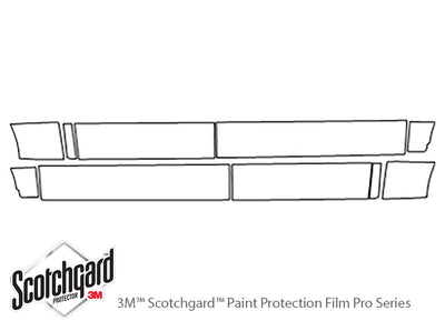 f-150 3M Clear Bra Door Cup Precut PPF Diagram