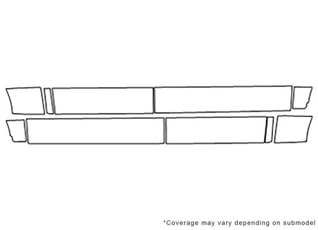 f-150 3M Clear Bra Door Cup Precut PPF Diagram