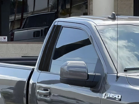 ford f-150 2015-2024 (regular cab) Brushed Aluminum Black Pillar Cover Diagram