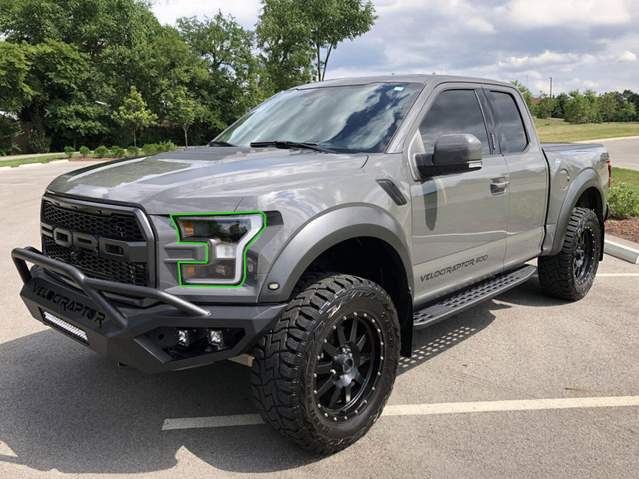 ford f-150 2017-2019 (svt raptor) Headlight Protection Installation Location