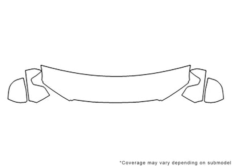 f-150 3M Clear Bra Hood Precut PPF Diagram