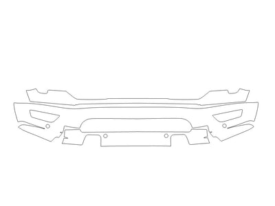 f-150 3M Clear Bra Bumper Precut PPF Diagram