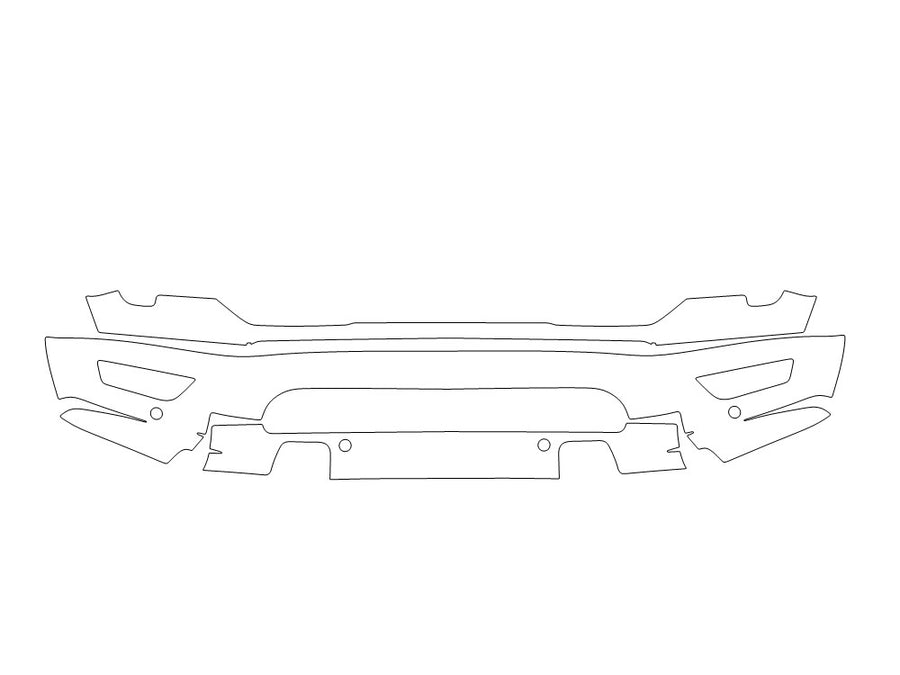 f-150 3M Clear Bra Bumper Precut PPF Diagram