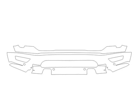 f-150 Avery Dennison Clear Bra Bumper Precut PPF Diagram