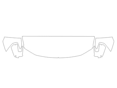 f-150 3M Clear Bra Hood Precut PPF Diagram