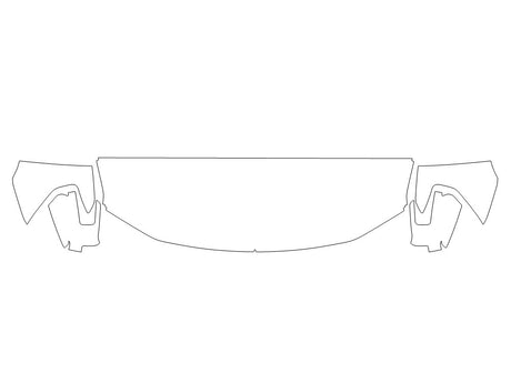 f-150 Avery Dennison Clear Bra Hood Precut PPF Diagram