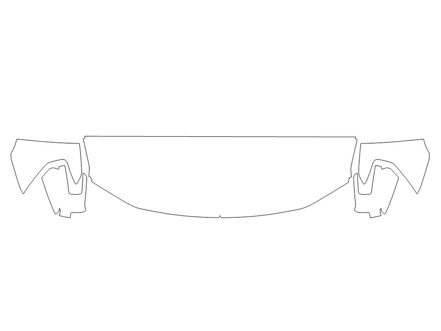 f-150 Avery Dennison Clear Bra Hood Precut PPF Diagram