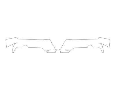 f-150 3M Clear Bra Door Cup Precut PPF Diagram