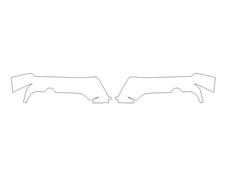 f-150 Avery Dennison Clear Bra Door Cup Precut PPF Diagram
