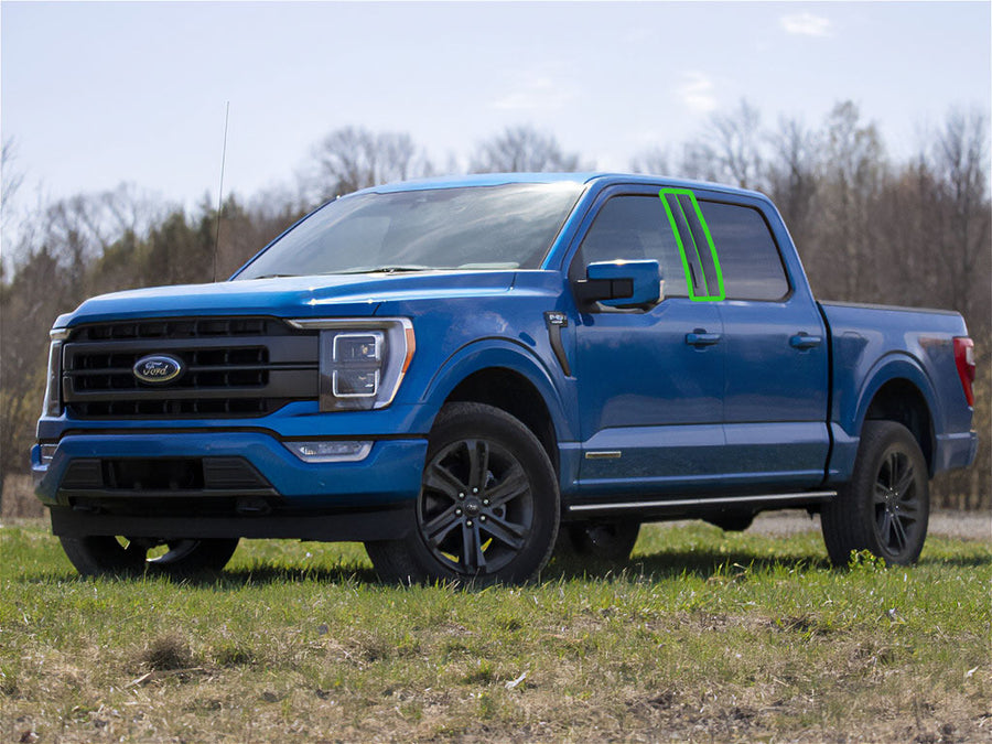 ford f-150 2021-2024 (supercab / supercrew / w/ keypad) Pillar Post Trim Installation Location