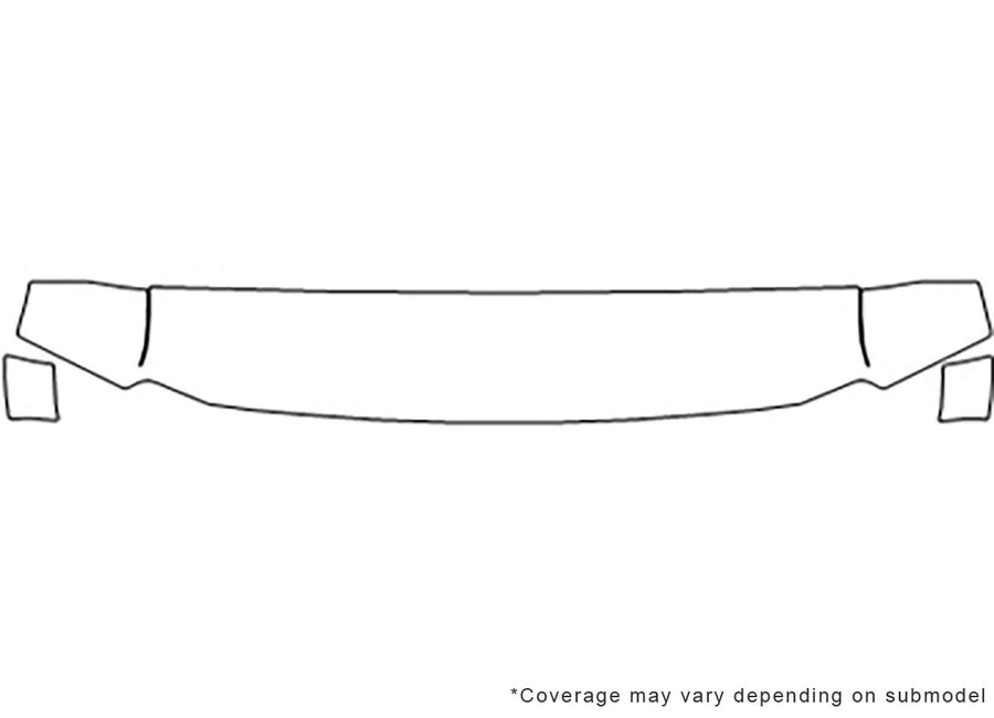 f-250 3M Clear Bra Hood Precut PPF Diagram