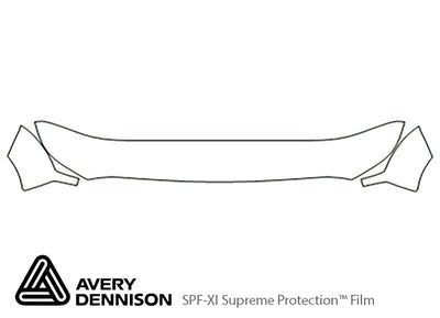 f-250 Avery Dennison Clear Bra Hood Precut PPF Diagram
