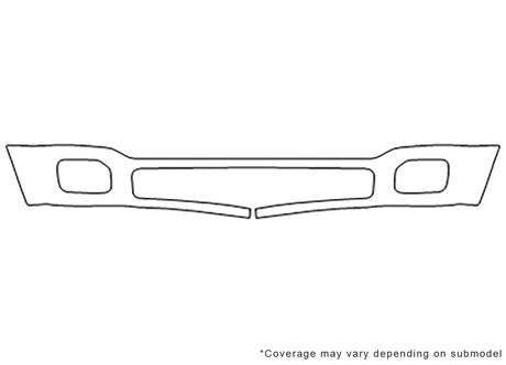 f-250 Avery Dennison Clear Bra Bumper Precut PPF Diagram