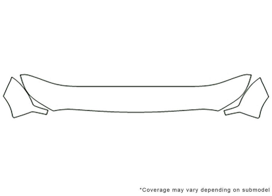 f-250 3M Clear Bra Hood Precut PPF Diagram