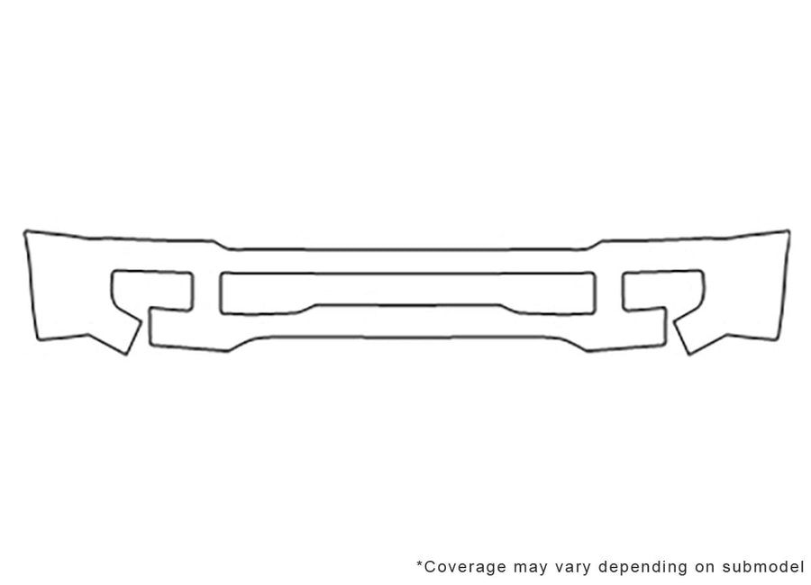 f-250 3M Clear Bra Bumper Precut PPF Diagram