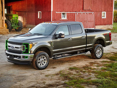 ford f-250 2017-2019 Headlight Tint Location