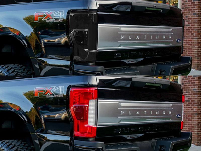 f-250 Before and After Smoked Taillights