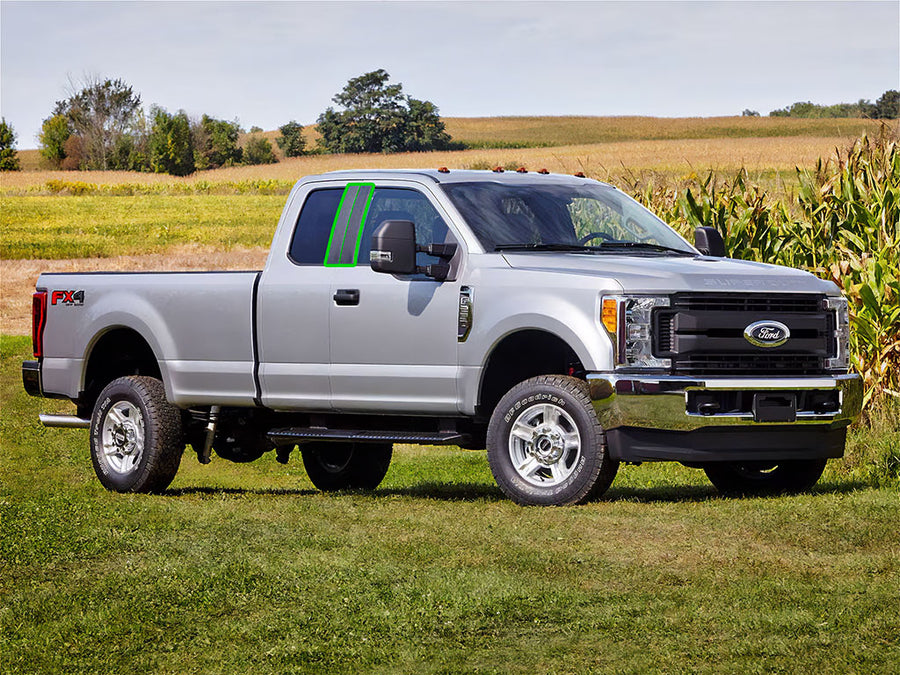 ford f-250 2017-2024 (regular cab) Pillar Post Trim Installation Location