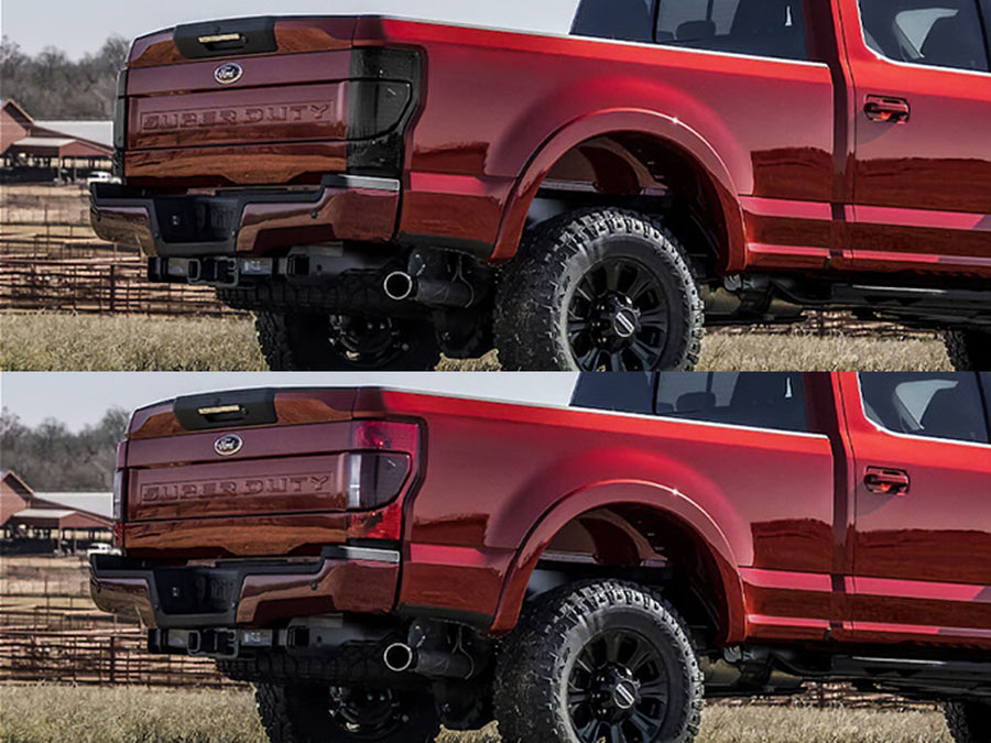 f-250 (w/ blind spot information system ) Before and After Smoked Taillights